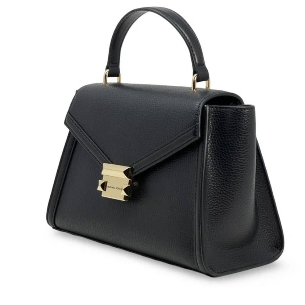 Michael Kors Whitney Medium Leather Flap Satchel Shoulder Crossbody Bag 
Black - Picture 6 of 16